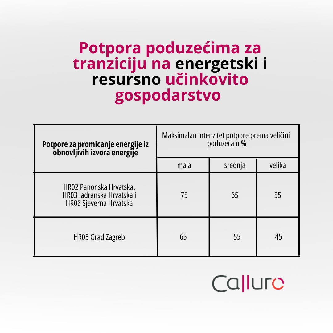 Potpora poduzećima za tranziciju na energetski i resursno učinkovito gospodarstvo